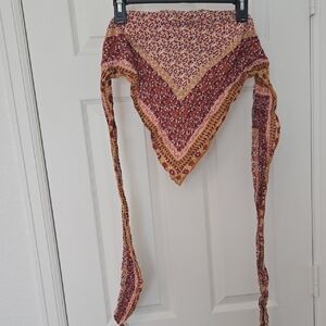 Floral Tie Back Strapless Top